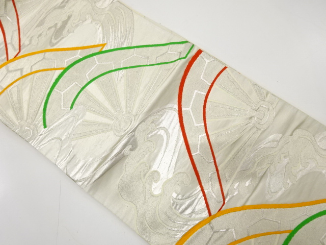 JAPANESE KIMONO / ANTIQUE FUKURO OBI / SILK / WOVEN STREAM